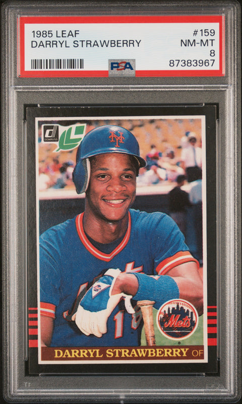 1985 Leaf #159 Darryl Strawberry PSA 8