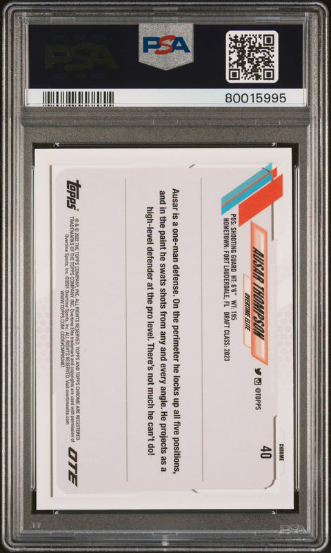 2021 Topps Chrome Overtime Elite #40 Ausar Thompson Overtime Elite PSA 9