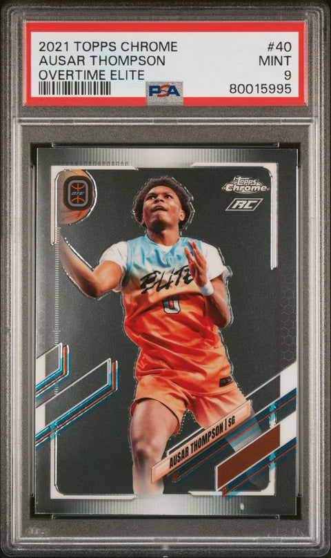 2021 Topps Chrome Overtime Elite #40 Ausar Thompson Overtime Elite PSA 9