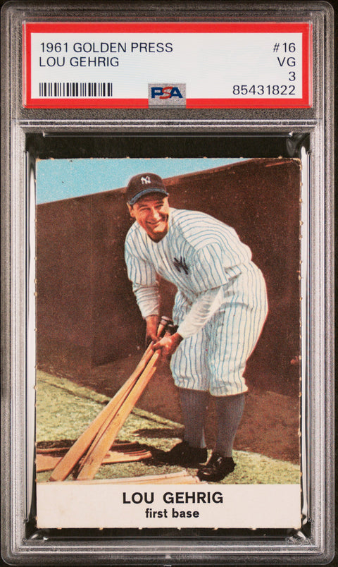 1961 Golden Press #16 Lou Gehrig PSA 3