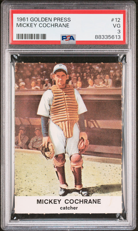 1961 Golden Press #12 Mickey Cochrane PSA 3