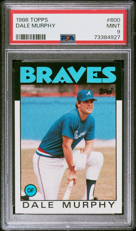 1986 Topps #600 Dale Murphy PSA 9