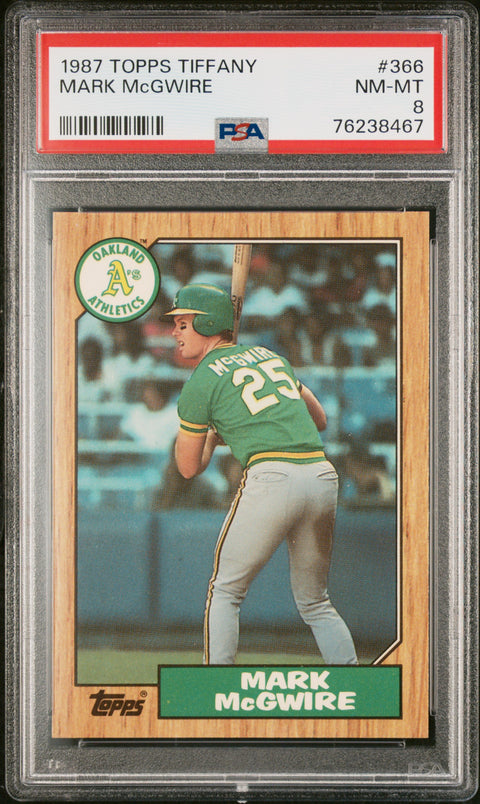 1987 Topps Tiffany #366 Mark Mcgwire PSA 8