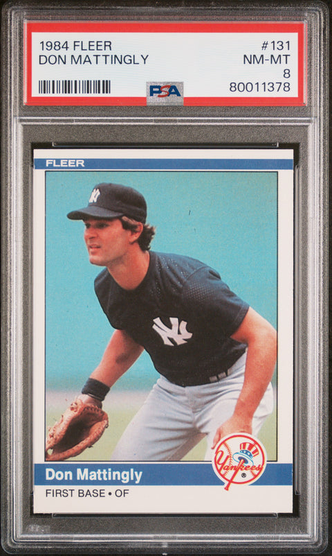 1984 Fleer #131 Don Mattingly PSA 8