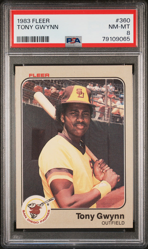 1983 Fleer #360 Tony Gwynn PSA 8