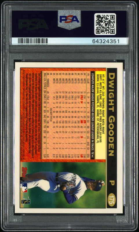 1997 Topps #175 Dwight Gooden PSA 9