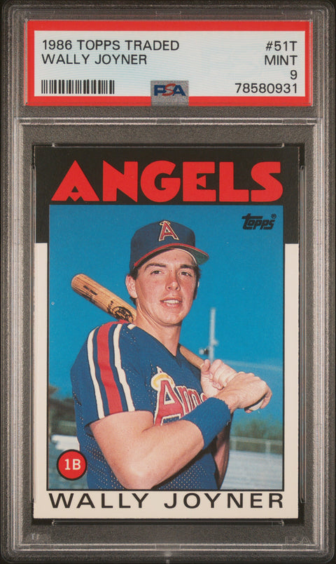 1986 Topps Traded #51T Wally Joyner PSA 9