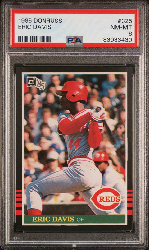 1985 Donruss #325 Eric Davis PSA 8