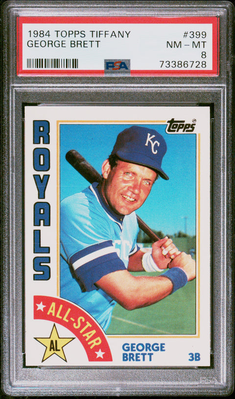 1984 Topps Tiffany #399 George Brett PSA 8