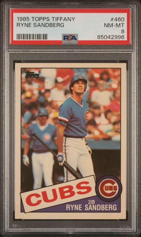 1985 Topps Tiffany #460 Ryne Sandberg PSA 8