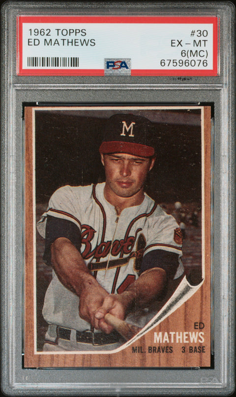 1962 Topps #30 Ed Mathews PSA 6