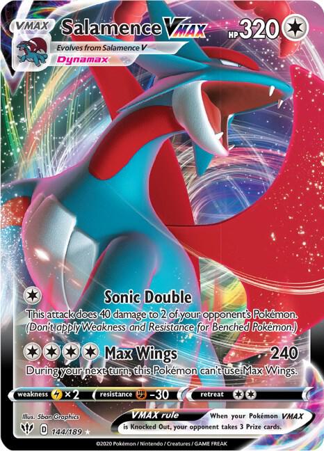 Salamence VMAX 144/189 - Pokemon SWSH03: Darkness Ablaze