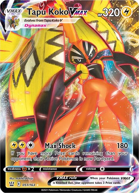 Tapu Koko VMAX 051/163 - Pokemon SWSH05: Battle Styles