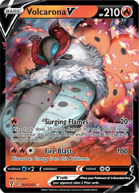 Volcarona V 021/203 - Pokemon SWSH07: Evolving Skies