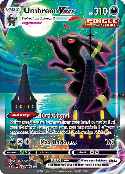 Umbreon VMAX (Alternate Art Secret) (215/203) [SWSH07: Evolving Skies]