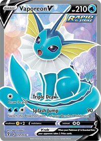 pokemon SWSH07: Evolving Skies Vaporeon V (Full Art)