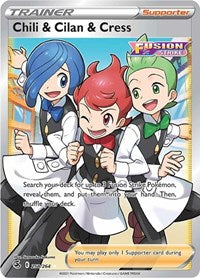 pokemon SWSH08: Fusion Strike Chili & Cilan & Cress (Full Art)