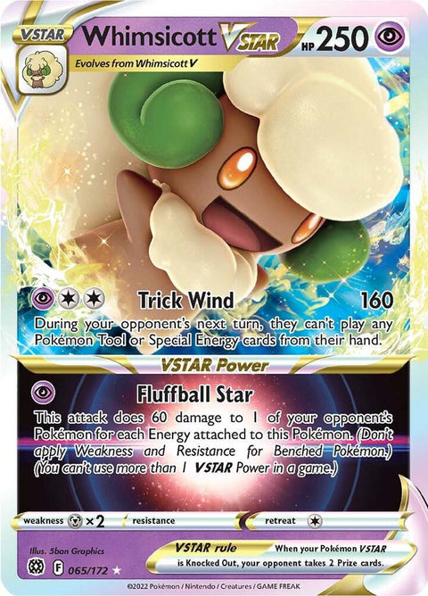 Whimsicott VSTAR 065/172 - Pokemon SWSH09: Brilliant Stars