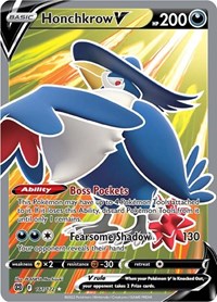 pokemon SWSH09: Brilliant Stars Honchkrow V (Full Art)