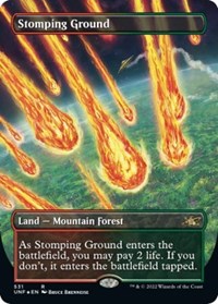 MTG Unfinity Stomping Ground (Borderless) (Galaxy Foil)