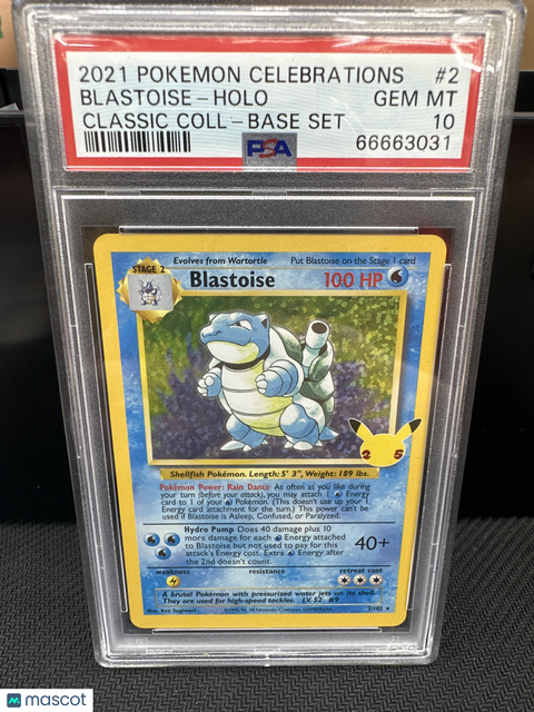 2021 PokéMon TCG Blastoise #2 PSA 10