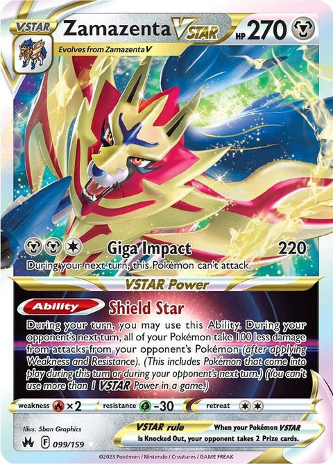 Zamazenta VSTAR 099/159 - Pokemon Crown Zenith