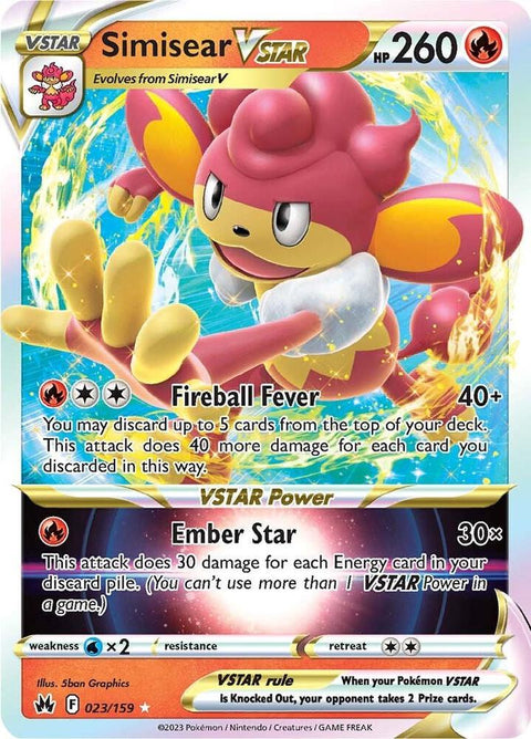 Simisear VSTAR 023/159 - Pokemon Crown Zenith