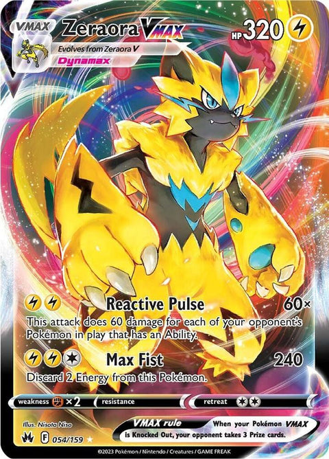 Zeraora VMAX 054/159 - Pokemon Crown Zenith