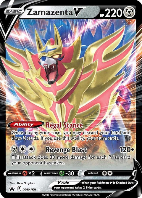 Zamazenta V 098/159 - Pokemon Crown Zenith