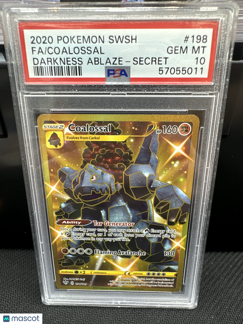 2020 PokéMon TCG Coalossal Fa #198 PSA 10