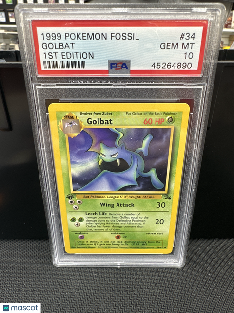 1999 PokéMon TCG Golbat #34 PSA 10