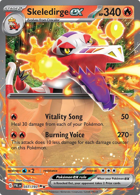 Skeledirge ex - 037/193 - Pokemon SV02: Paldea Evolved