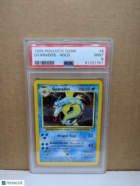 1999 PokéMon TCG Gyarados #6 PSA 9