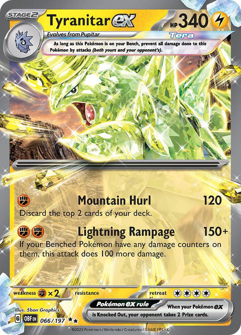 Tyranitar ex 066/197 - Pokemon SV03: Obsidian Flames