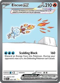 pokemon SV03: Obsidian Flames Eiscue ex - 222/197