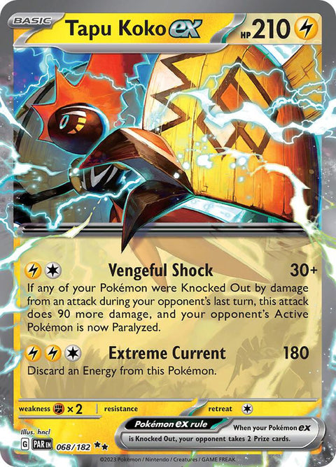 Tapu Koko ex - 068/182 - Pokemon SV04: Paradox Rift