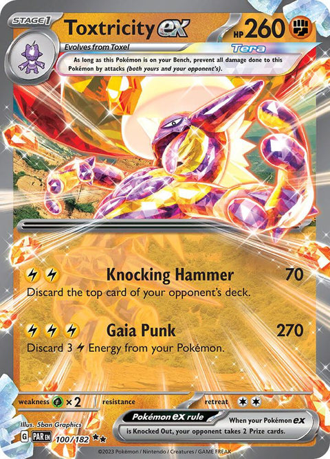 Toxtricity ex 100/182 - Pokemon SV04: Paradox Rift