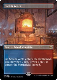 MTG Ravnica: Clue Edition Steam Vents (Borderless)