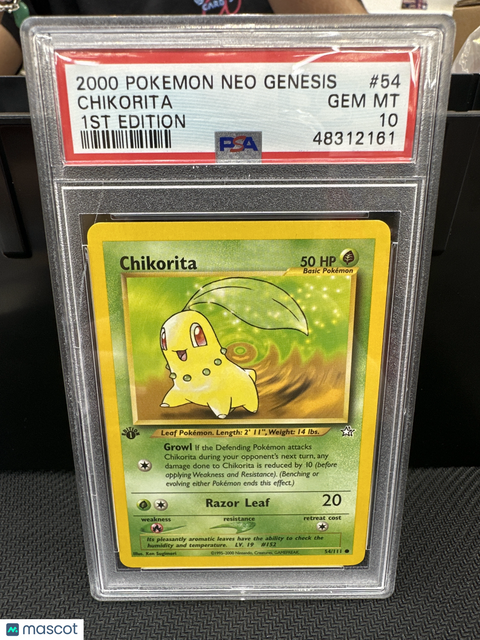 2000 PokéMon TCG Chikorita #54 PSA 10