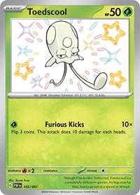 pokemon SV: Paldean Fates Toedscool - 105/091