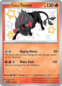 pokemon SV: Paldean Fates Paldean Tauros - 111/091