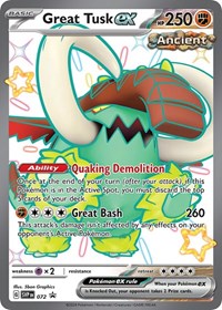 pokemon SV: Scarlet & Violet Promo Cards Great Tusk ex - 072