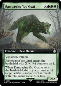 MTG Universes Beyond: Fallout Rampaging Yao Guai (Extended Art)