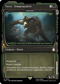 MTG Universes Beyond: Fallout Toxic Sheepsquatch - Gemrazer (Showcase)