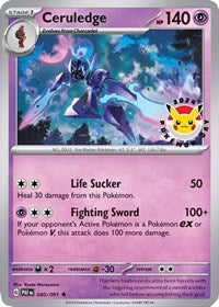 pokemon Miscellaneous Cards & Products Ceruledge - 040/091 (Pokemon Day 2024) (Cosmos Holo)