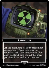 MTG Universes Beyond: Fallout Radiation // Alien Double-Sided Token