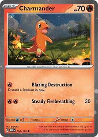 pokemon SV: Scarlet & Violet Promo Cards Charmander - 004/165 (Cosmos Holo)