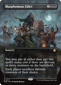 MTG Foundations Blasphemous Edict (Borderless)