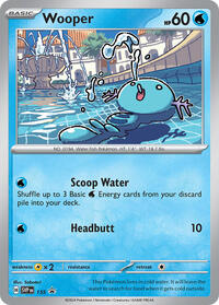 pokemon SV: Scarlet & Violet Promo Cards Wooper - 155