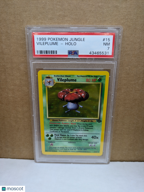 1999 PokéMon TCG Vileplume #15 PSA 7